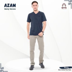 Baju Kaos T-shirt Keren Bahan Katun Tebal Nyaman Azam Series Marun