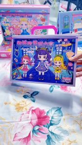 Đồ Chơi Thay Trang Phục Nam Châm Công Chúa Kuromi Melody Elsa Sticker Dán Thủ Công Thay Đồ Cho Bé