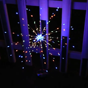AIMO Solar LED Firework Light Garden Light Outdoor Waterproof Copper Wire Lights for Fowerbed Garden Home Tree Flower Xmas 60/120/150LED Tri Color