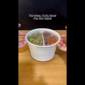 GROSIR Paper Bowl 650 ml ISI 25 PCS / Mangkok Kertas / Rice Bowl Paper 500 ml