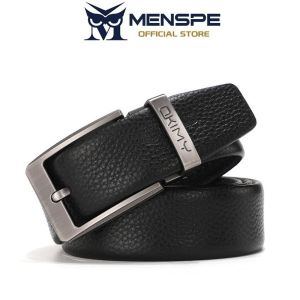 MENSPE Mens Belt Business Leisure Belt Second-layer Cowhide Waistband Business Pant Belt Stylish Simple Nice Waistband Durable Belt