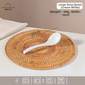 MODERN SWEETHOME | Creamy Style Double Ear Soup Bowl Ceramics