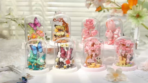 Building Blocks Toys Tulips Sakura With Plastc Cover DIY Toy Valentines Day gift for Girlfriend