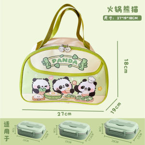 Portable Insulated Lunch Box Bag Childrens School Lunch Pack with Meal Container Durable Storage Bag for Family Organization