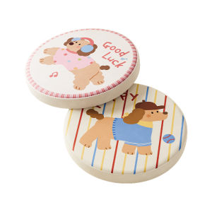 round Dog Shaped Latex Zafu Floor Cushion Childrens Reading Mat Tatami Style Home Decor Customizable Non-Slip Pressure Relief