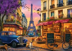 Kayou | 1000/500 PCS Jigsaw Puzzles Dusk Paris Cityscape Home Decor Games Landscape Puzzles Educational Toys Birthday Gifts Home Decor
