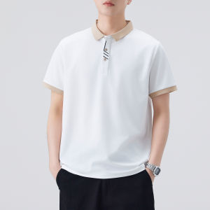 Wood soon | Trendy Vintage Summer Colorblock Polo Shirt