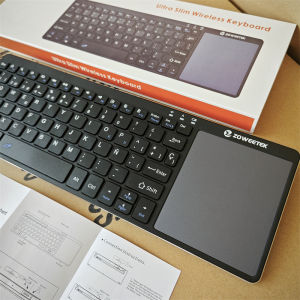 Ultra-Thin Aluminum Magnesium Alloy Bluetooth Keyboard for Desktop Computer Notebook Tablet Projector Touchpad Integrated