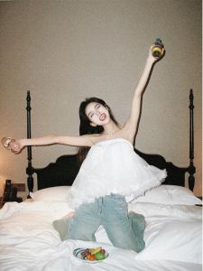 Sweet Ballet Style Off-Shoulder Lace Trim Crop Top for Young Women Summer Fashionable Versatile Pure Color Loose Fit Vest