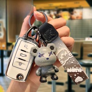 Applicable to Volkswagen Sagitar Lavida Bora Polo Key Cover Tiguan Tayron Lamando Tagefast Sportsvan Buckle Key Case Cover