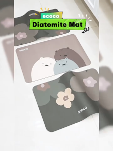 Ecoco Diatomite Floor Mat Pad Bath Mat Kitchen Mat Anti Slip Quick-Dry Strong Water Absorption