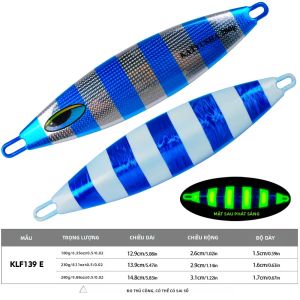 PROBEROS 1PC Kim Loại Dạ Quang Jigging Thìa 180g 230g 280g Cho Câu Cá Bass Nhân Tạo Mồi Cứng Bờ Nước Biển Jigging Dụ