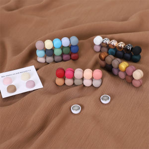 Yingbao Hijab Pins Strong Multi-Purpose Colorful Scarf Brooch Hijab Pins Buttons for Muslin Women Hijab Clothing Dress Scarves