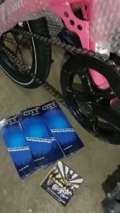 โซ่จักรยานcity chain โซ่สำหรับจักรยานทั่วไป 1 speed ความยาว 104 ข้อ(1/2*1/8*104L) สามารถนำไปใช้ได้กับจักรยานทั้งเด็กและผู้ใหญ่ ยกเว้น รถที่มีเกียร์