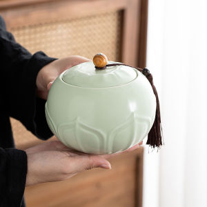Dung Tích Lớn Trà Gốm Bảo Quản Bình Chống Ẩm Kín Kích Thước Nhỏ Cho Trà Đỏ Trà Puer Trà Hộp Trống