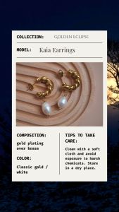 LILY & CANARY : KAIA Drop Earrings ต่างหู ไข่มุก