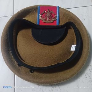 BARET HIGH QUALITY WARNA COKLAT ARMED - ARHANUDSE EMBLEM KIRI