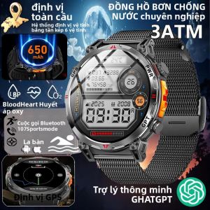 Đồng Hồ Thông Minh Thể Thao GPS Mới Năm 2025 Màn Hình AMOLED Theo Dõi Nhịp Tim Oxy Máu Độ Cao Và Áp Suất Tương Thích Với Android Và iOS