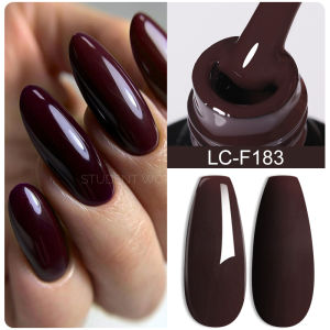 LILYCUTE 7ML Wine Red Gel Nail Polish Shining Red French Style Semi Permanent Nail Art Varnish Long Lasting UV LED Gel Manicure
