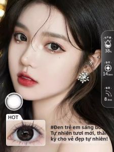 Mắt Kính Kontakt Đen Thiên Nhiên 6 Tháng 1 Cặp