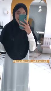 Koyu Hijab Bergo Jersey instan Alana Mask Best Seller