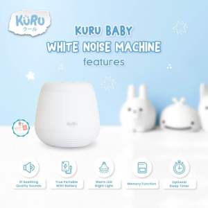 KURU W16 Baby White Noise Sound Machine Shusher With LED Night Lamp