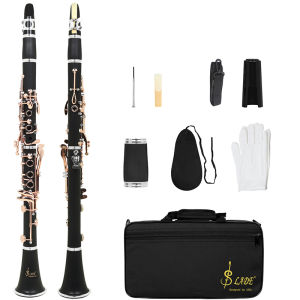 IRIN | Sáo Clarinet IRIN Bb 17 Lỗ Thân Gỗ Mun Phím Mạ Bạc Đệm Ý Hai Ống Hộp Đựng ABS - Bộ Đầy Đủ Kèm Phụ Kiện