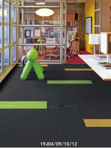 Nylon B1 Office PVC Carpet Full Coverage Stripe Block Living Room Hotel Commercial Fireproof Mat Anti Slip Durable Indoor Rug