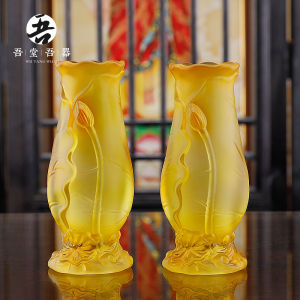 Vase Sứ Pha Lê Trang Trí Nhà Vase Phật Vase Guanyin Đồ Trang Trí Bàn Lễ Phật Đồ Dùng Lễ Phật Cổ Điển Trung Hoa Truyền Thống