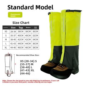 Outdoor Waterproof Snow Shoes Covers Hiking Mountain Climbing Sand Proof Leg Protectors Skiing Thermal Footwear Accessories
