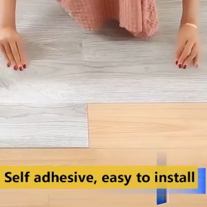 3D Yellow Wood Grain Floor Sticker PVC 91x15cm Durable Waterproof Vinyl Self Adhesive for Family