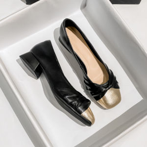 MIFEI | Genuine Leather Rough Heel Moccasins