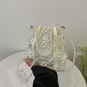 Fashionable Metal Bead Handheld Small Square Bag Womens Shoulder Bag Phone Case Summer New Style Versatile High-Quality Feel