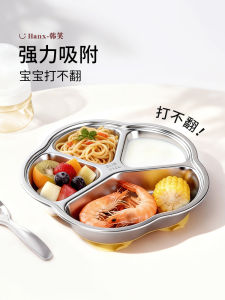 316 Stainless Steel Childrens Meal Plate Baby Home Use Boys And Girls Kindergarten Special Dinner Plate Absorbing Disk Style