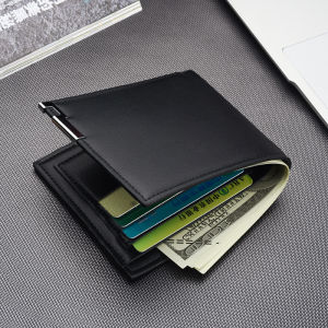 Trendy Short Mens Wallet Card Holder Youth Horizontal Style Leather Goods Popular Korean Version Cross-Border Iron Edge