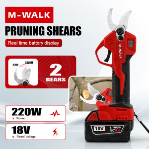 M-WALK 18V 30mm Brushless Electric Pruning Shears LED Cordless Garden Scissors Fruit Tree Power Tools For Milwaukee Battery Pin