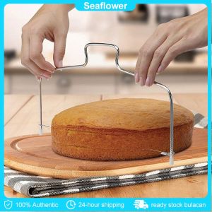 Cake Slicer Adjustable Wire Slicer Stainless Steel Dough Cutter Kitchen Baking Tools Cake Cutting Tools