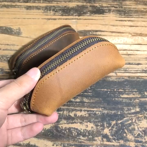 Dompet Koin Kulit Asli Minimalis Resleting | Dompet Kecil Praktis & Elegan