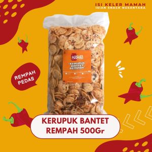 Kerupuk Bantet bumbu Rempah Pedas Original Daun Jeruk 500gr
