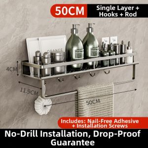 Hole-free Thickened Wall-mounted Storage Rack