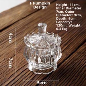 Thick Crystal Glass Storage Box with Lid for Sugar Home Use Cosmetic Cotton Swabs Aromatherapy Candle De-Magnetizing Jar