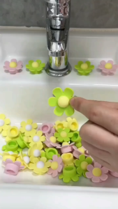 🔥Ship 24H🔥Small Flower Wash Basin Overflow Hole Plug Silicone Seal Drain For Basin Overflow Hole Anti-Insect Wash Easy Clean Cover 洗手盆 硅胶 溢水孔塞