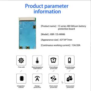 occkic | BMS 13S 48V 15A 20A 18650 Charge PCB Lithium BMS Battery Protection Board Common Port/Separate Port For Electric Vehicle Bike