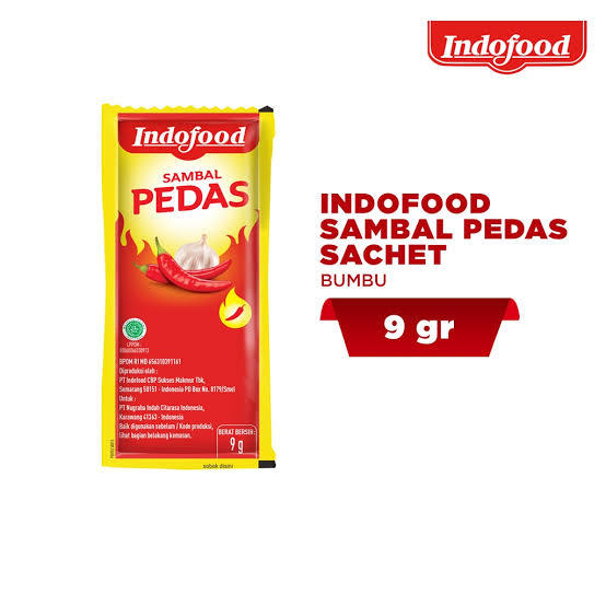 sachet sambal pedas indofood 9gr isi 12 sachet