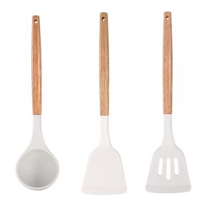 Hoyaa Heat Resistant Silicone Cooking Utensils Food Holder Spatula Soup spoon Kitchen Gadgets Tools Set