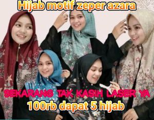 hijab terbaru terlaris ziper motif bunga