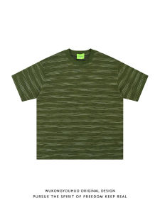 WUKONGYOUHUO | Bamboo Stripe Retro Loose Casual T-shirt