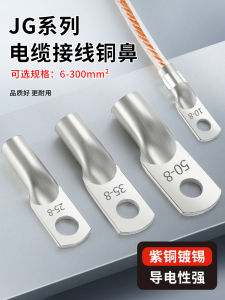 National Standard JG Copper Nose 10 Square Meters/16/25/35/50-8-10-12 Marine Thickened Coppper Cable Lug Wiring Terminal