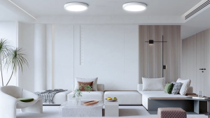 CANMEIJIA Tricolor LED Ceiling Light Surface Mounted 10/15/20/30W Panel Lamp Ultra-thin Round/Square Downlight for Living Room Bedroom Kitchen