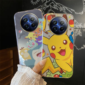 Phone Case Realme 12+ 12X 12 Pro+ 11 Pro + Plus NFC 5G 4G Casing Hot New Design Cute Cartoon Pikachu Pokémon Silicone Transparent Ultra Thin Soft Back Cover 2024
